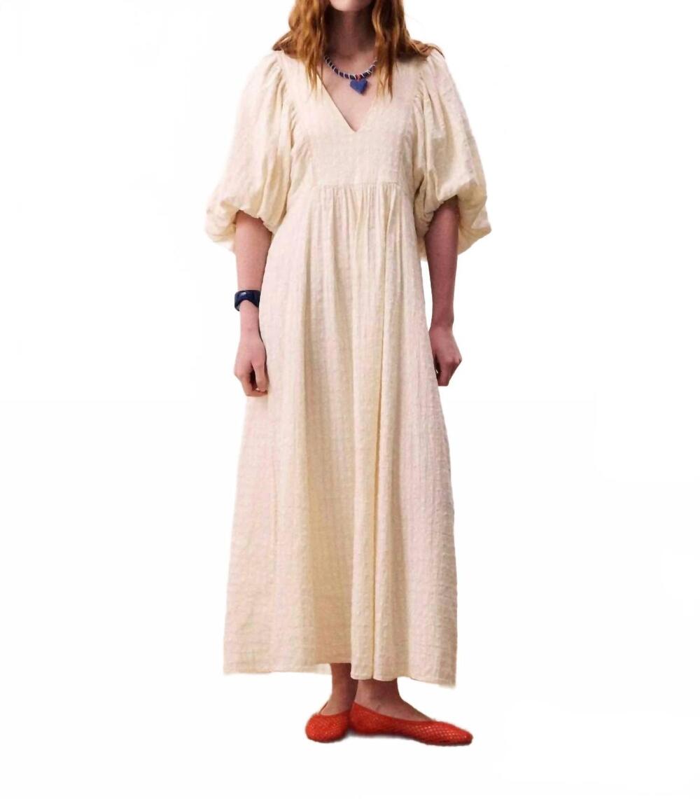 NEW FRNCH long butter neso dress in beurre